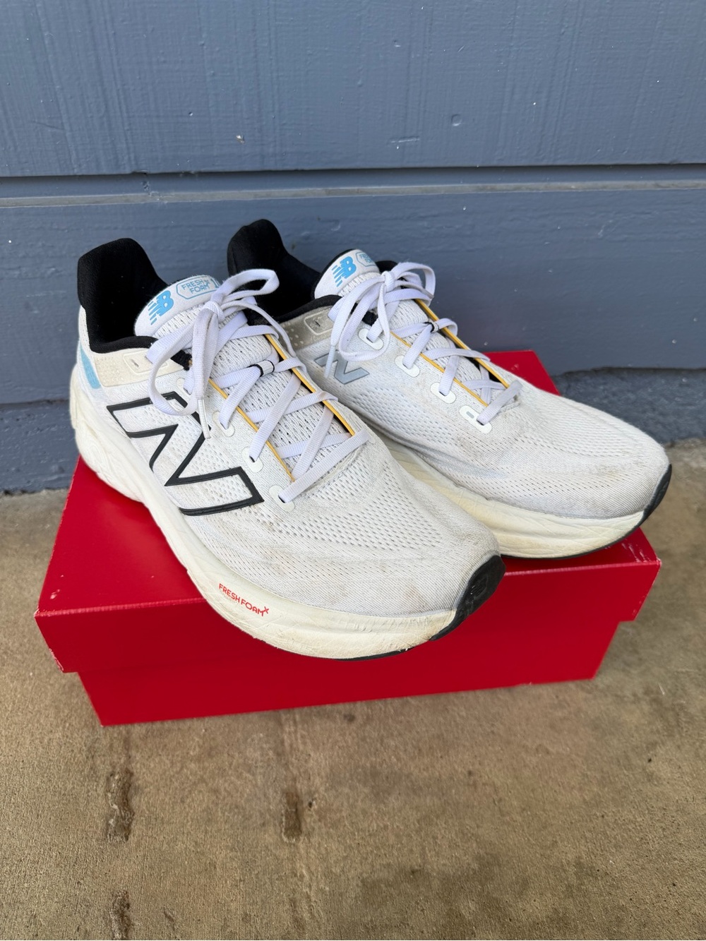 Men’s New Balance Fresh Foam 1080v13 White and Black Running Shoes